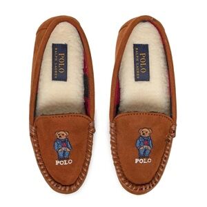 Ralph Lauren Dezi V Bear Womens Brown Slippers